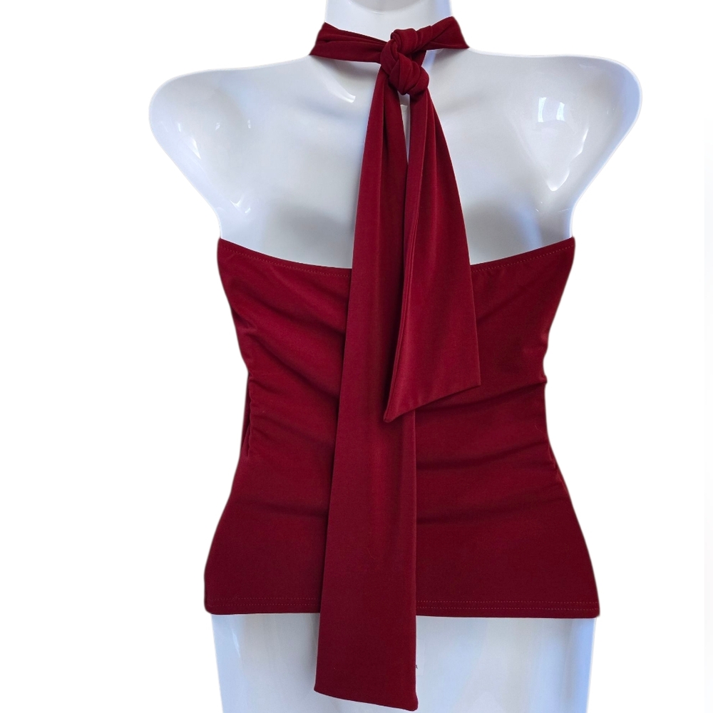 NWOT Jacob Red Halter Top XS Style A029627 - Picture 2 of 7